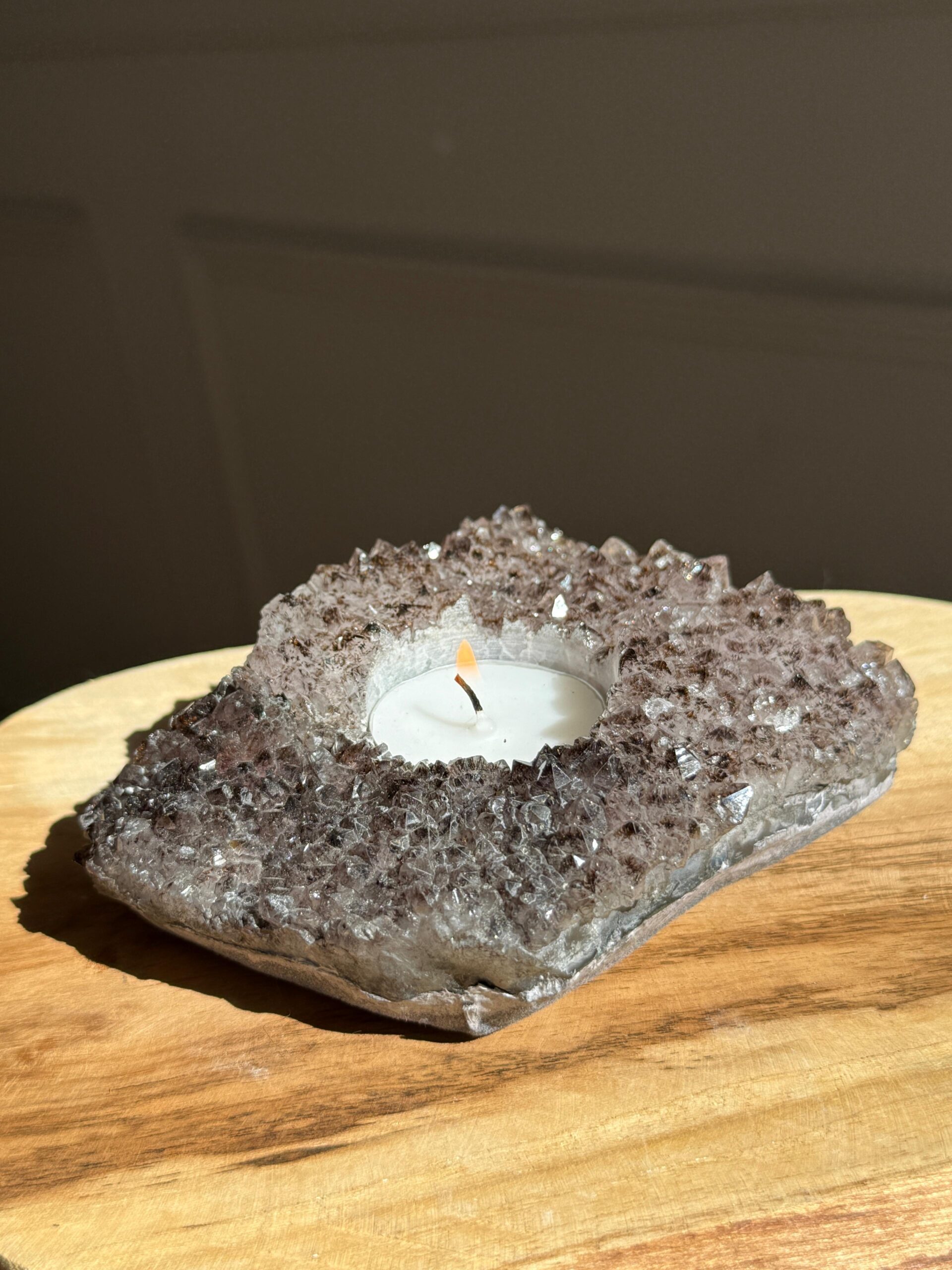 Theelichthouder Amethist