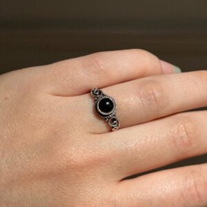 Silveren Ring Onyx